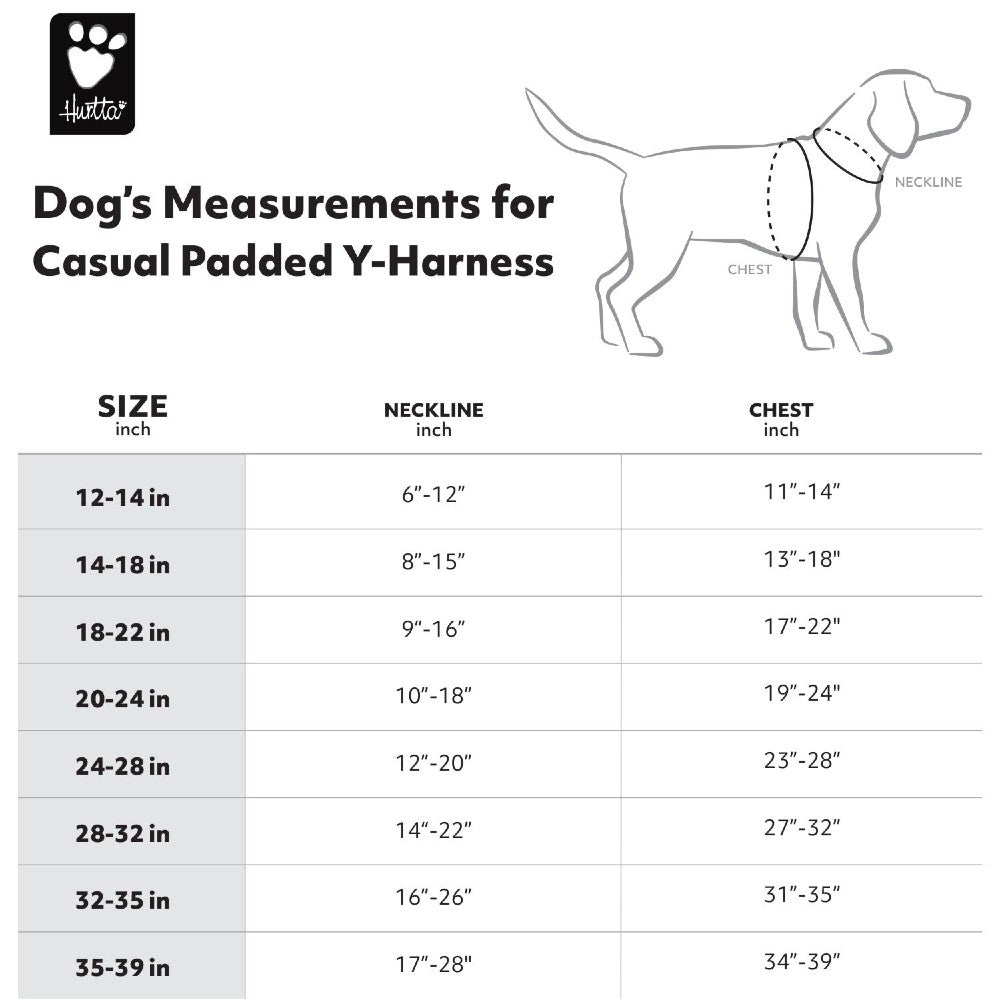 Hurtta Casual Padded Y-Harness - Raven