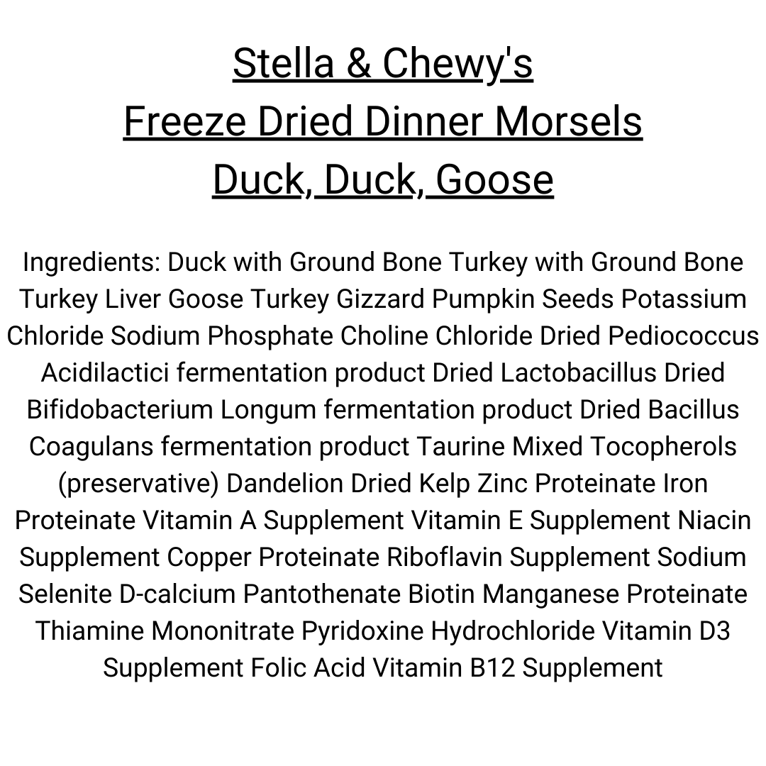 Stella & Chewy's - Dinner Morsels for Cats, Duck, Duck, Goose