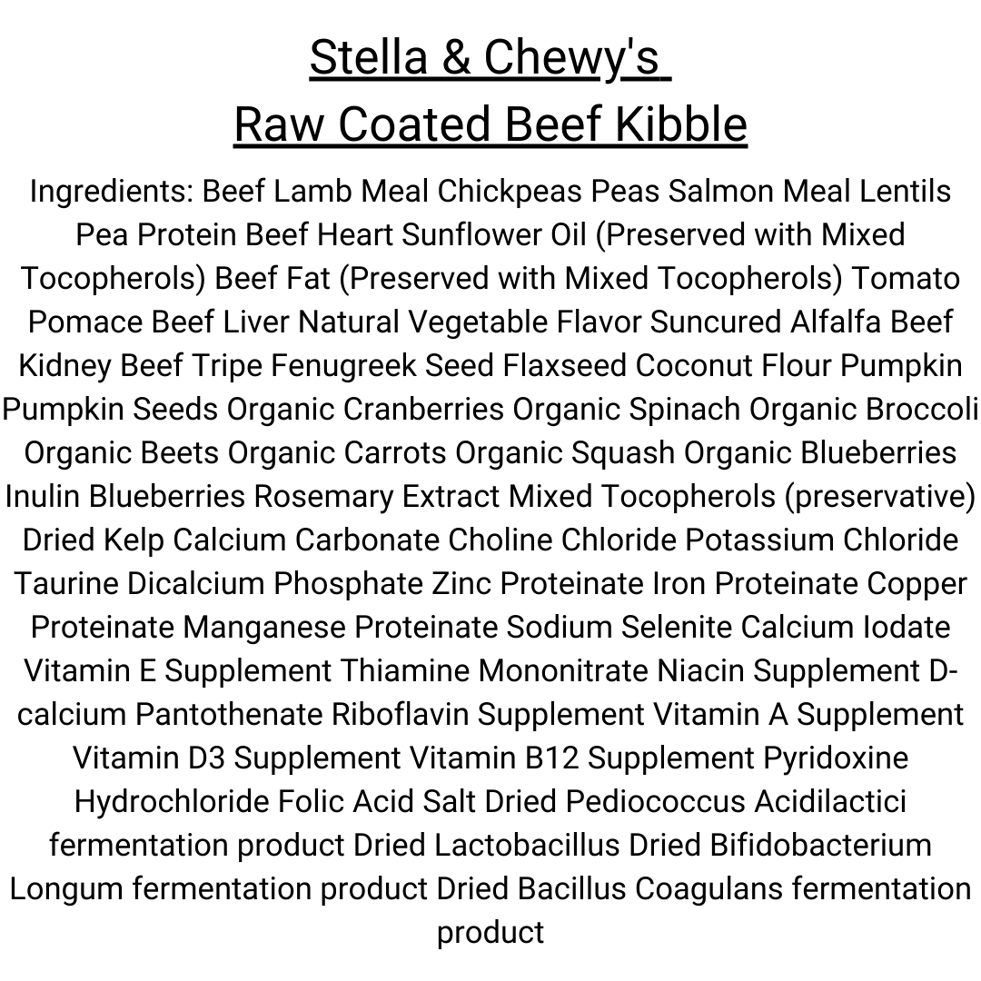 Stella & Chewy's - Raw Coated Kibble, Grass-Fed Beef