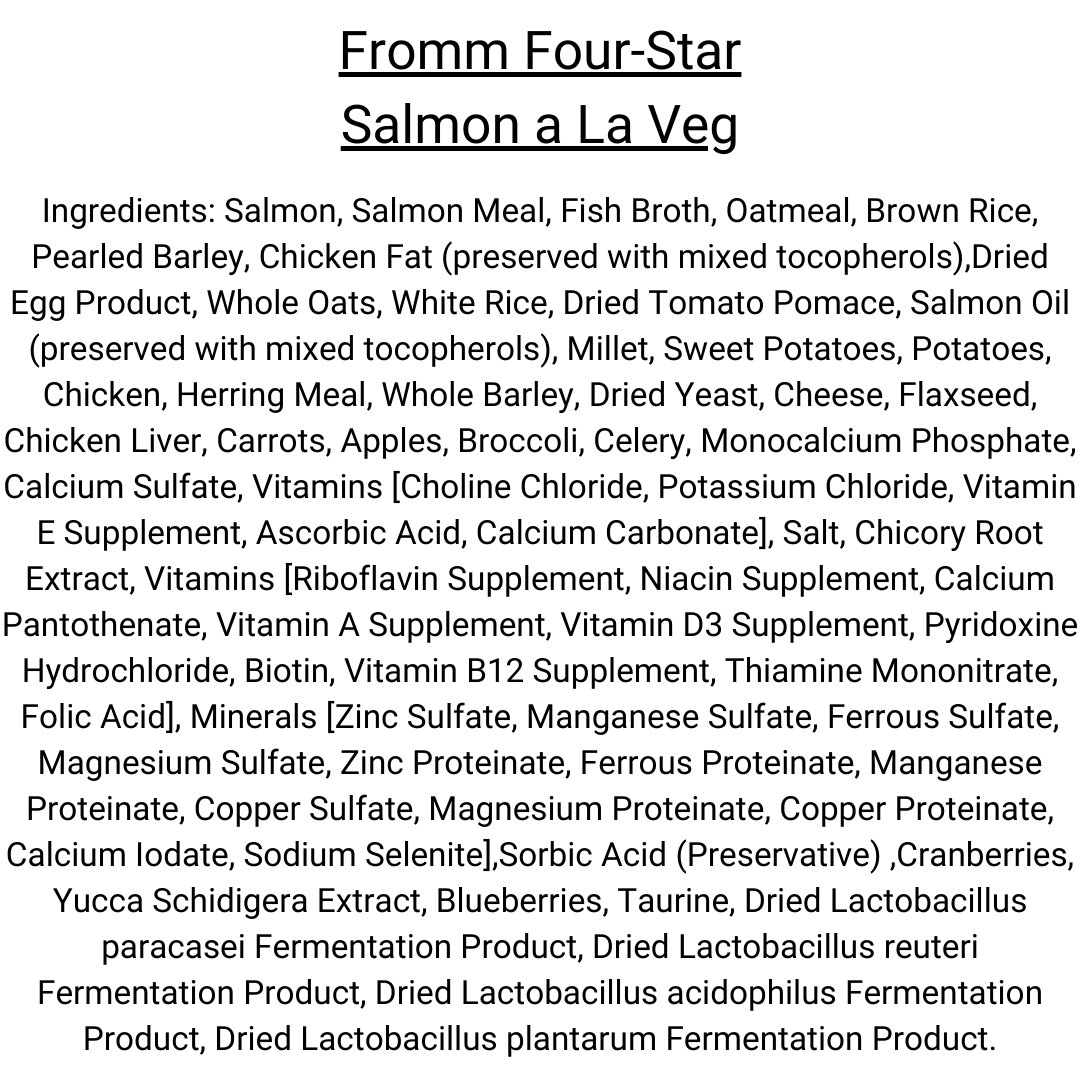 Fromm Four-Star Dog Food - Salmon À La Veg