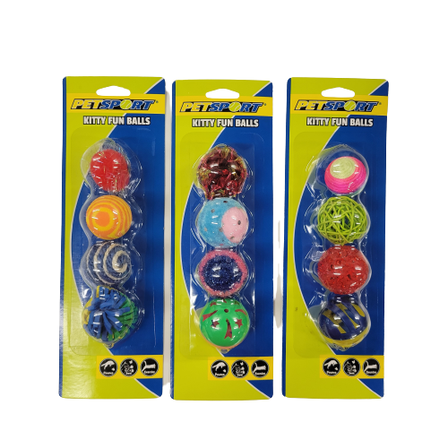 PetSport - Kitty Fun Balls 4-Pack