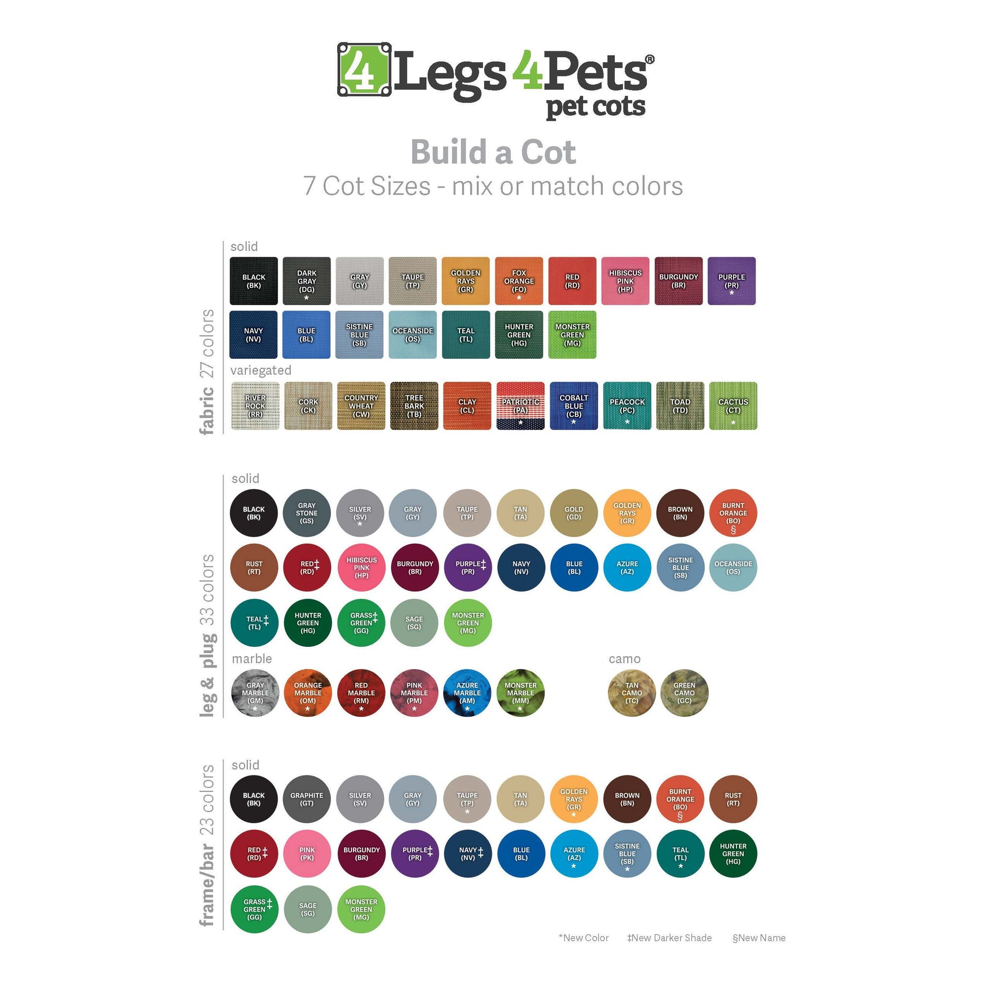 4Legs4Pets Premium WEAVE Pet Cots