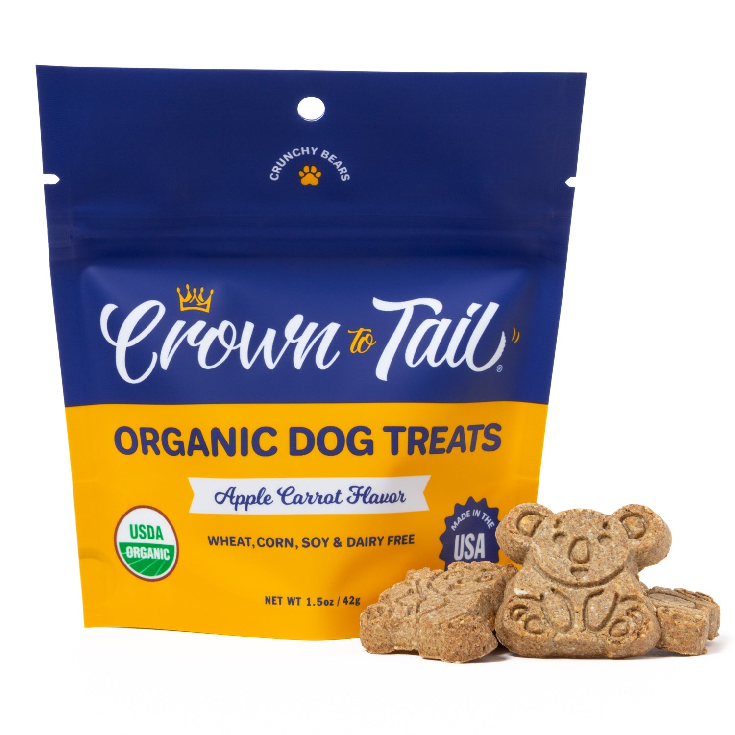 Crown to Tail Organic Apple Carrot Crunchy Dog Treats