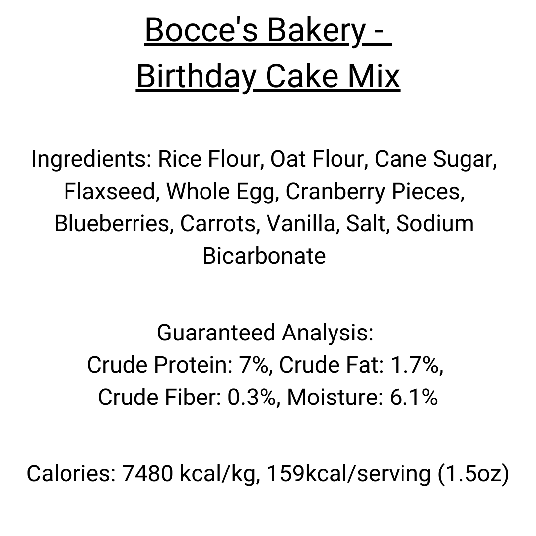 Bocce's Bakery - Birthday Cake Mix 9oz