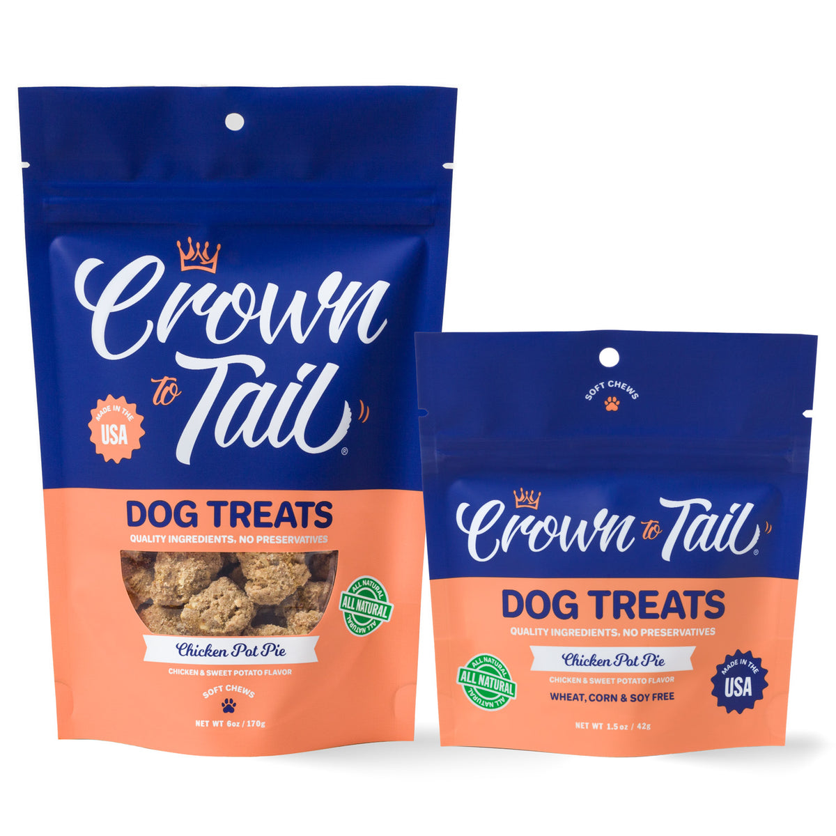 Crown to Tail Chicken Pot Pie Soft Chew Dog Treats