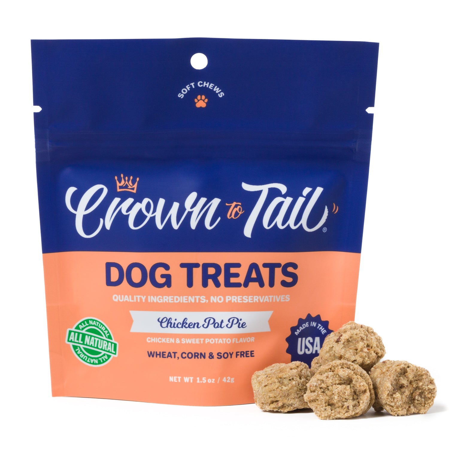 Crown to Tail Chicken Pot Pie Soft Chew Dog Treats