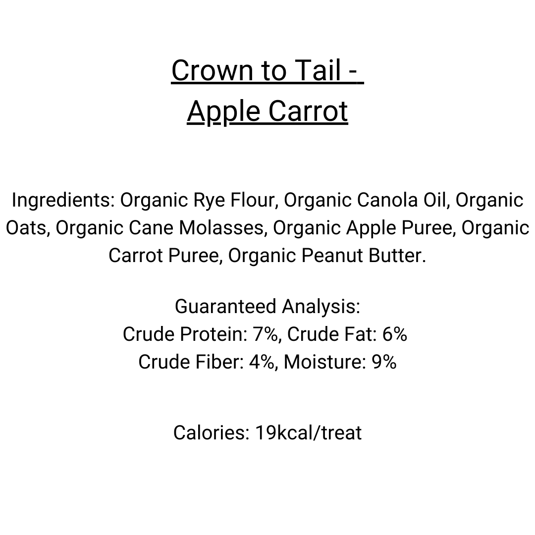 Crown to Tail Organic Apple Carrot Crunchy Dog Treats