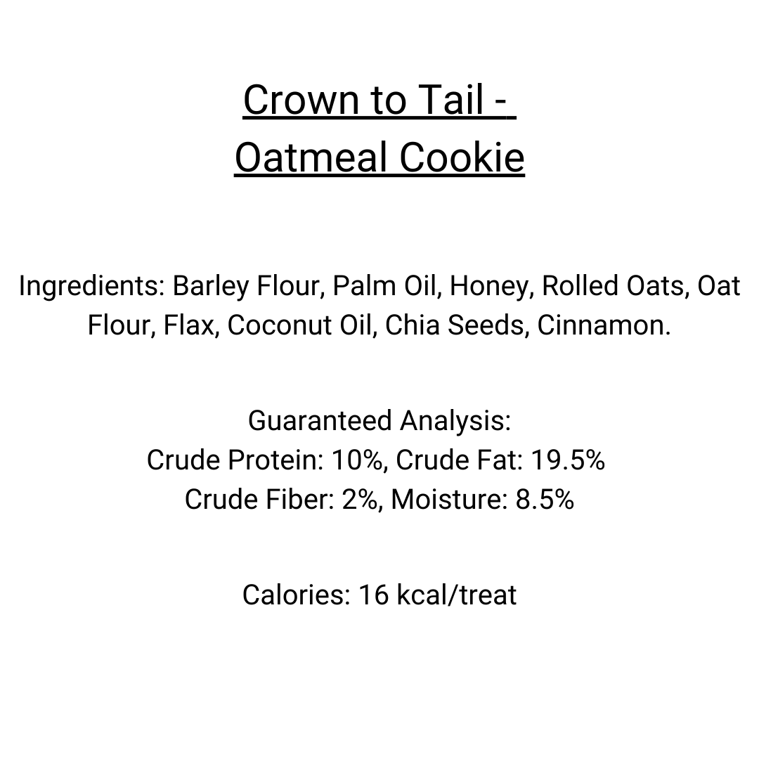 Crown to Tail Oatmeal Cookie Soft Chew Dog Treats