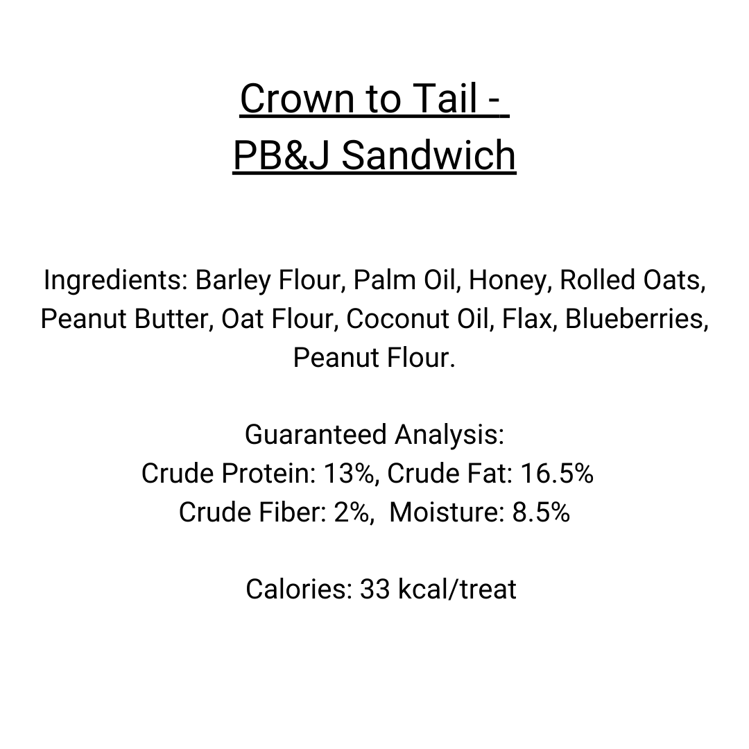 Crown to Tail PB & J Sandwich Soft Chew Dog Treats