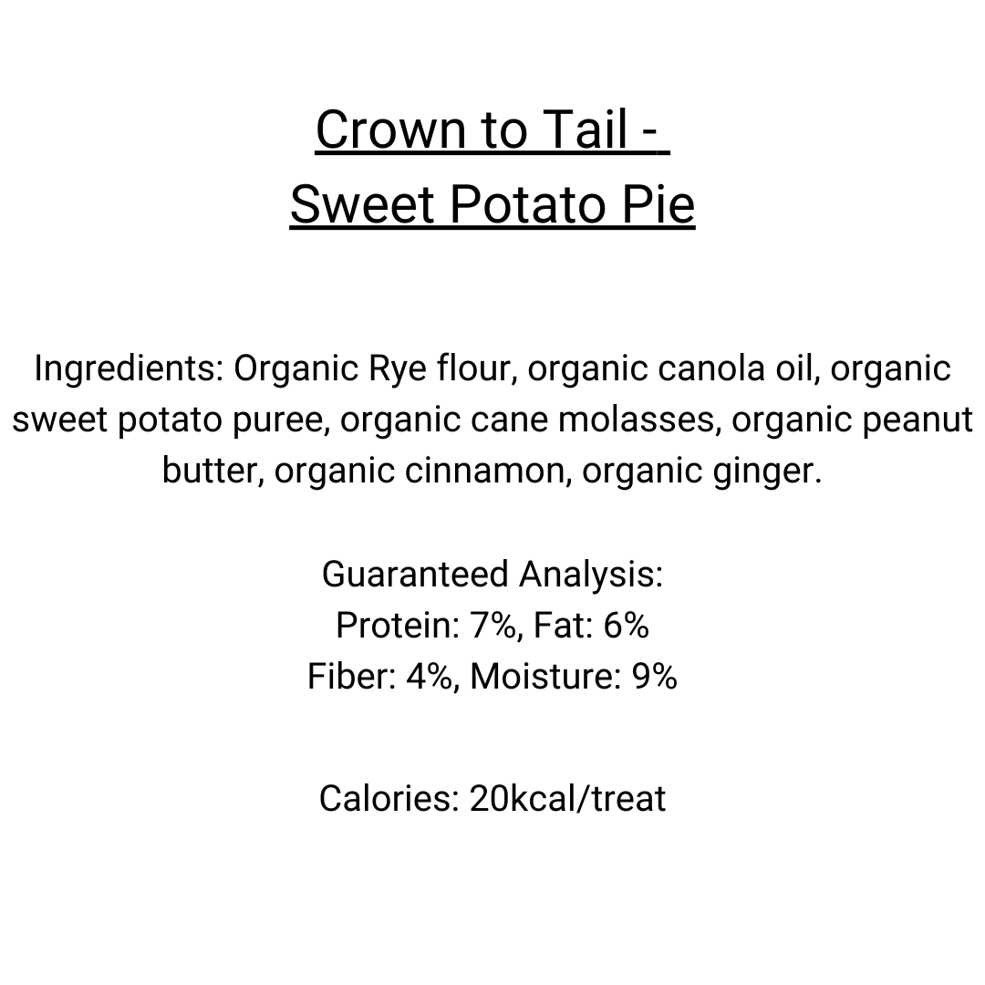 Crown to Tail Organic Sweet Potato Pie Crunchy Dog Treats