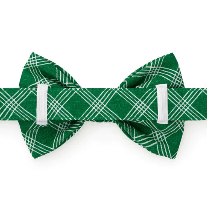 The Foggy Dog - Emerald Plaid Bow Tie