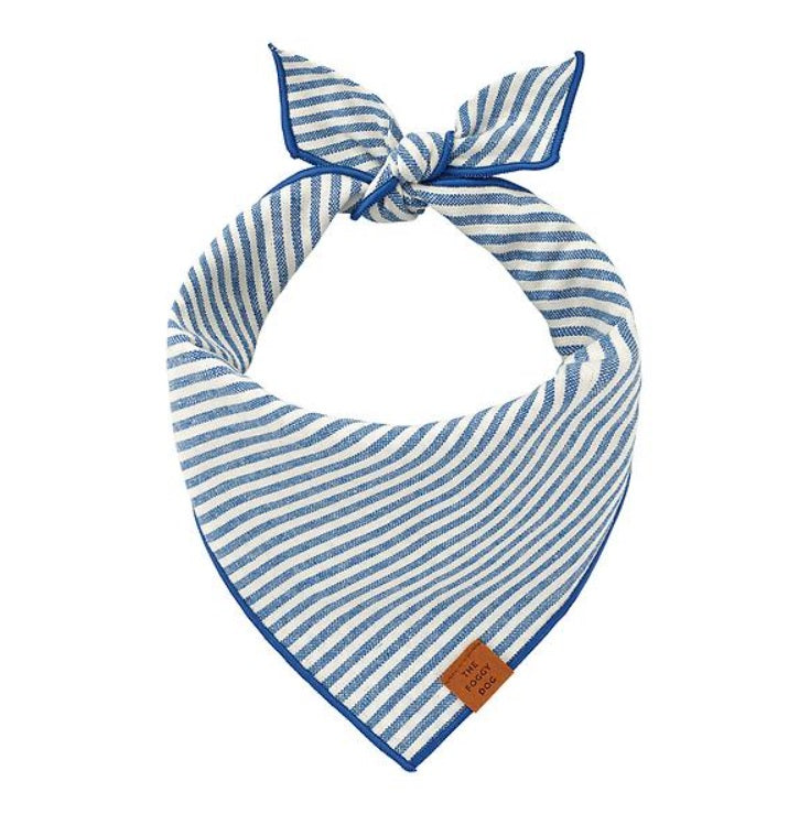 The Foggy Dog - Lake Blue Stripe Bandana