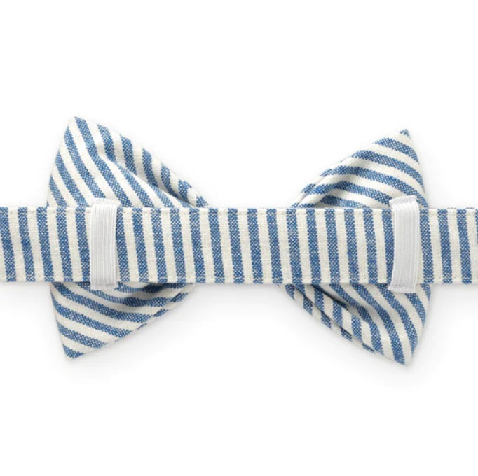 The Foggy Dog - Lake Blue Stripe Bow Tie