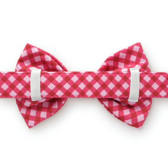 The Foggy Dog - Raspberry Gingham Bow Tie