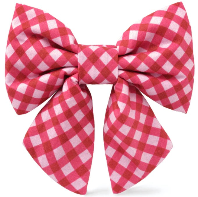 The Foggy Dog - Raspberry Gingham Lady Bow Tie