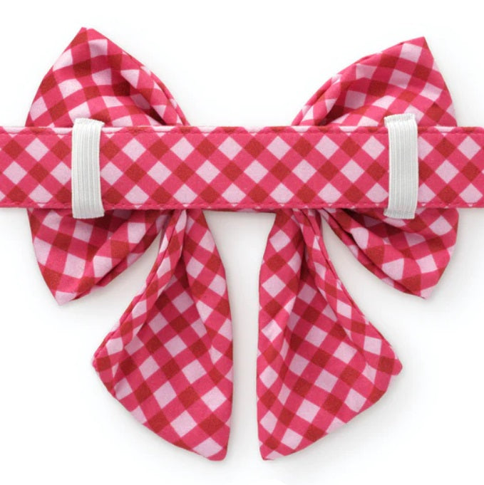 The Foggy Dog - Raspberry Gingham Lady Bow Tie