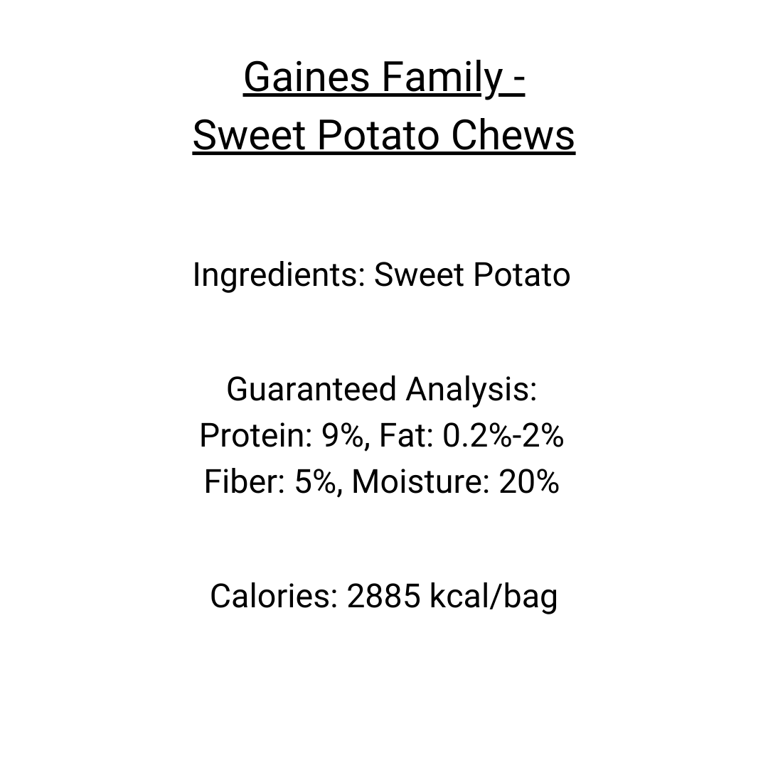 Gaines Family Farmstead - Sweet Potato Chews