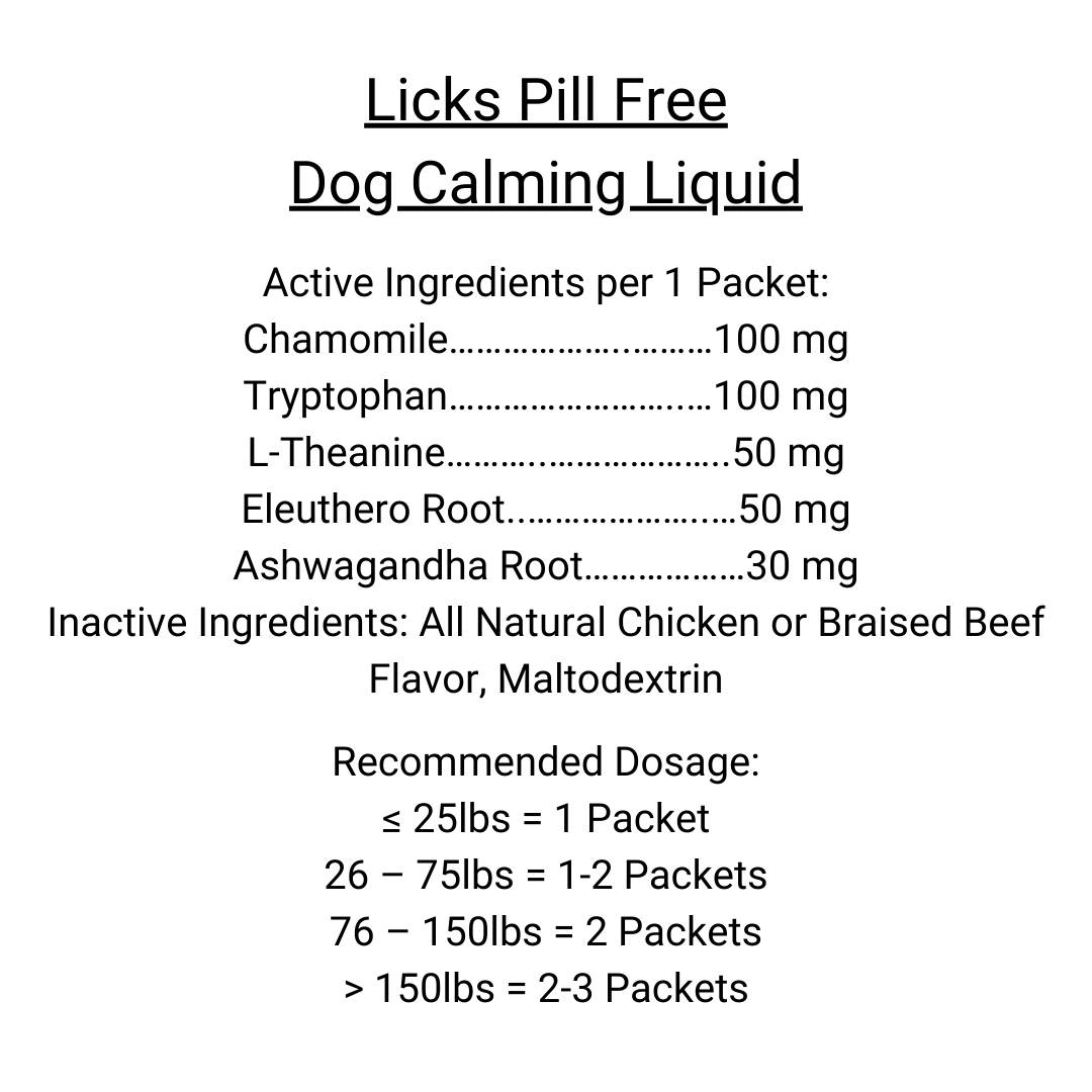 LICKS Pill Free - Liquid Dog Zen