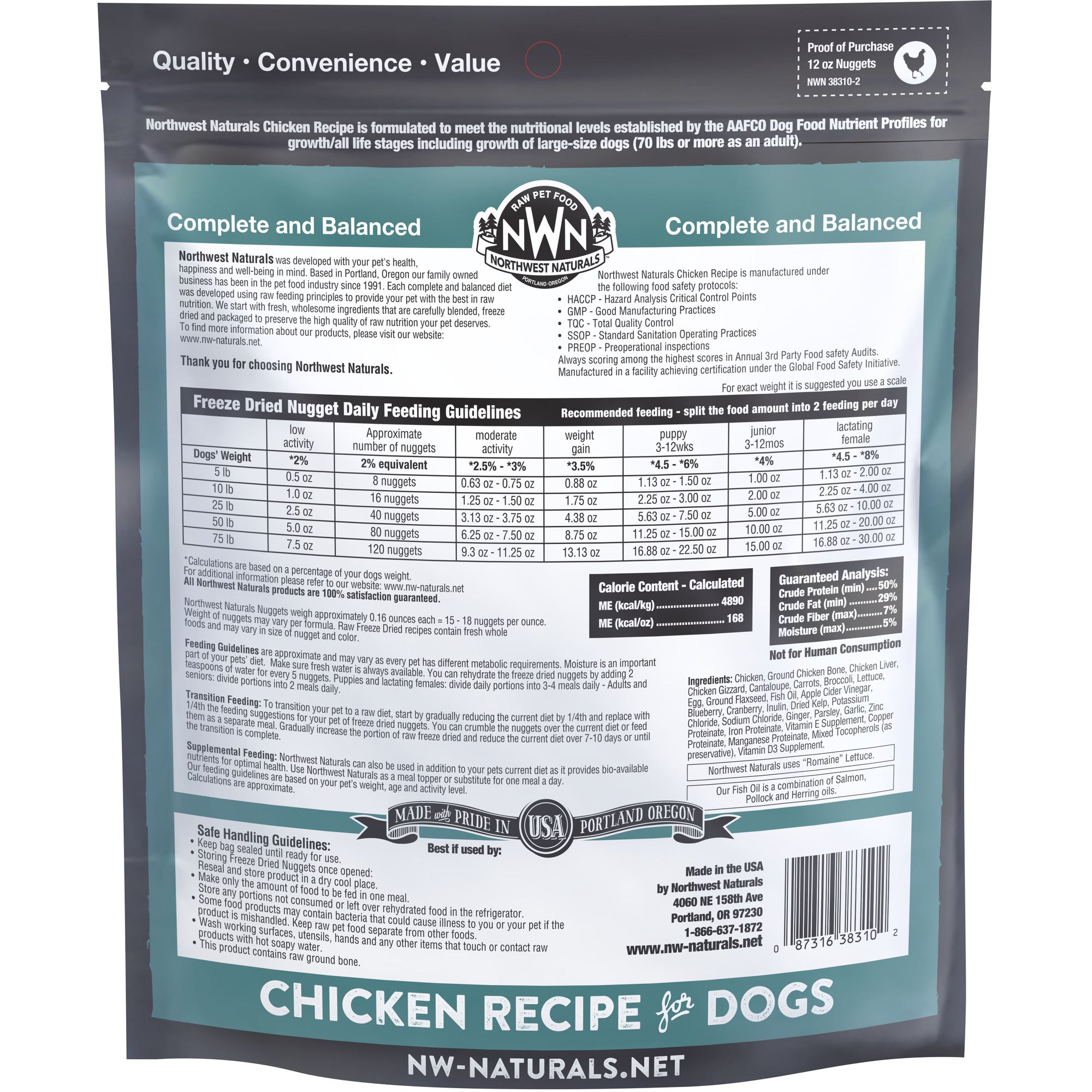 Northwest Naturals - Freeze Dried Nuggets for Dogs 12oz