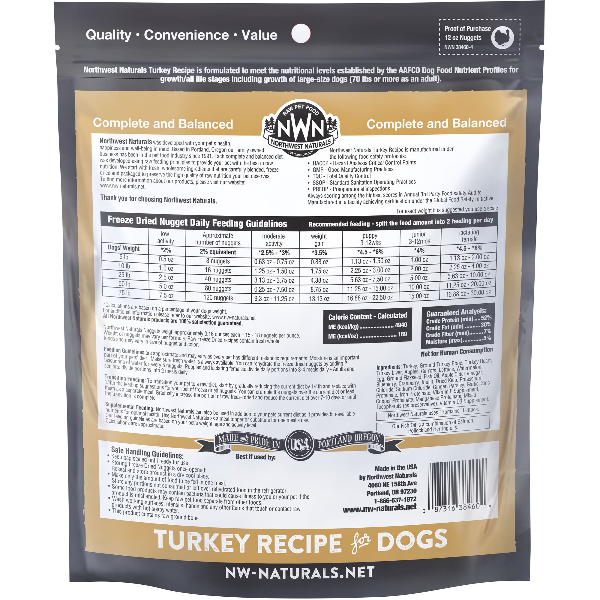 Northwest Naturals - Freeze Dried Nuggets for Dogs 12oz