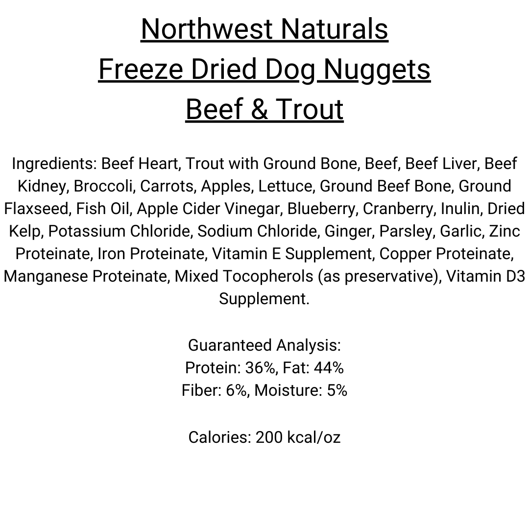 Northwest Naturals - Freeze Dried Nuggets for Dogs 12oz