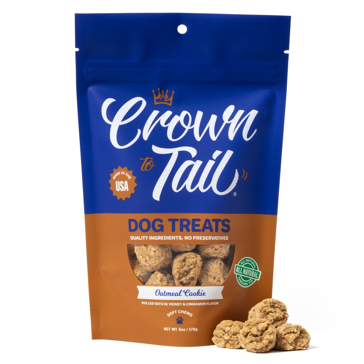 Crown to Tail Oatmeal Cookie Soft Chew Dog Treats