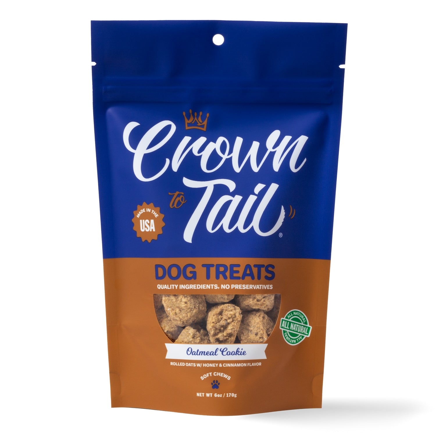 Crown to Tail Oatmeal Cookie Soft Chew Dog Treats