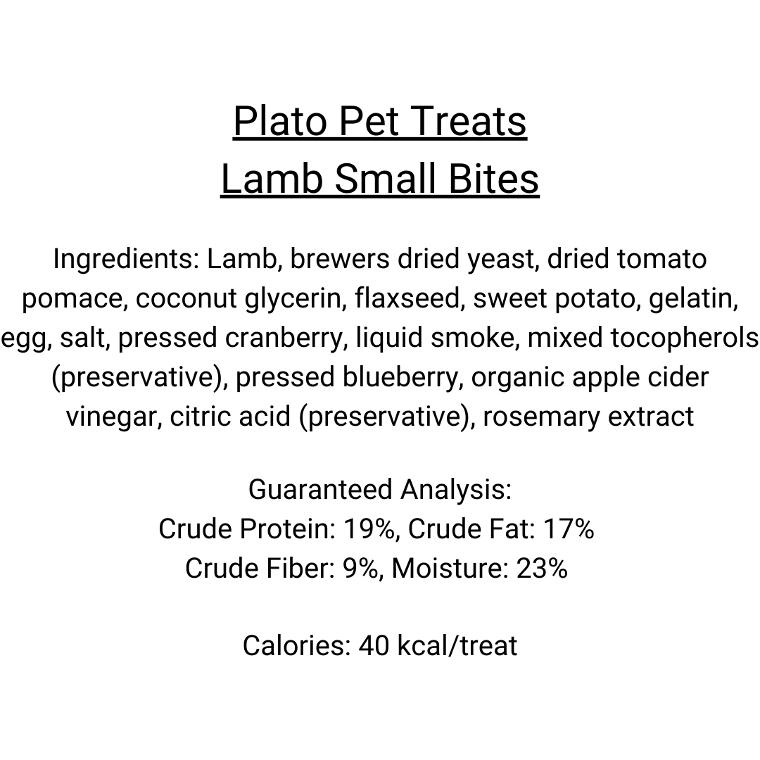 Plato Pet Treats - Lamb Small Bites