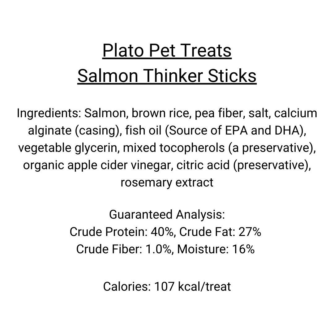 Plato Pet Treats - Salmon Thinker Sticks