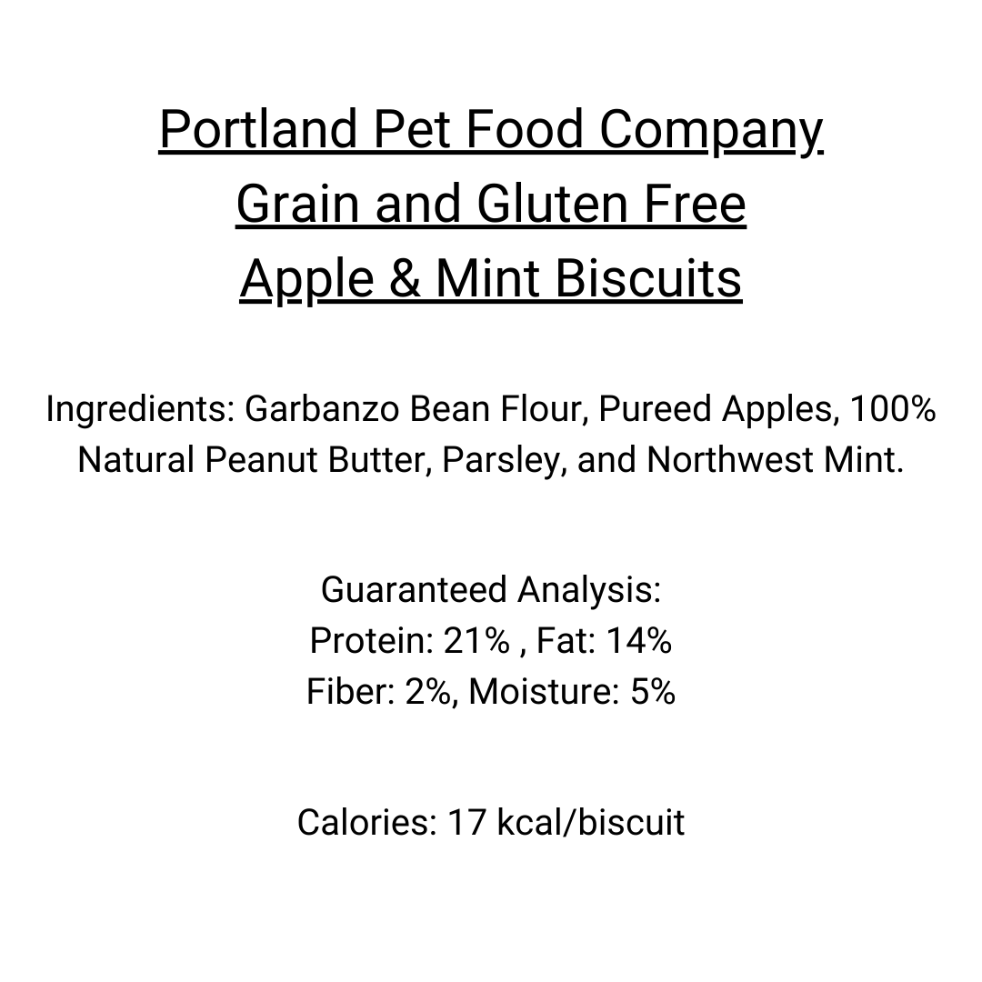 Portland Pet Food - Grain & Gluten-Free Apple & Mint Biscuits