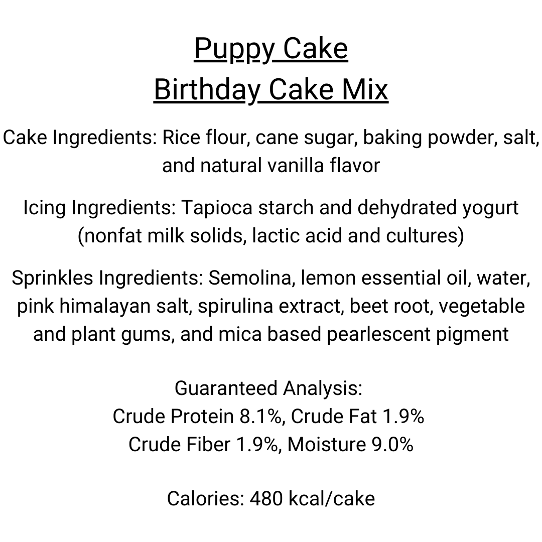 Puppy Cake - Premium Birthday Cake Mix and Frosting