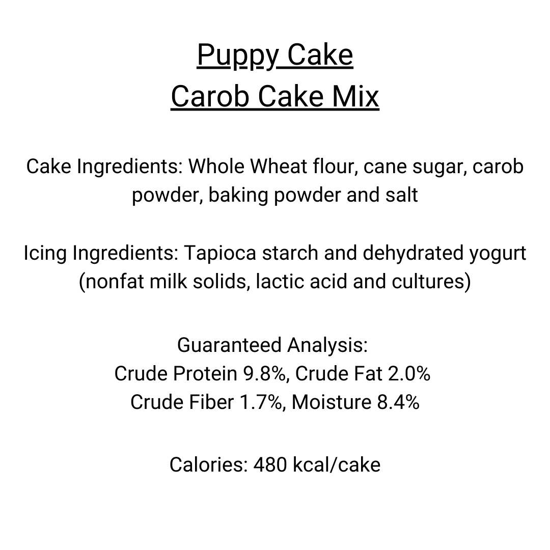 Puppy Cake - Premium Carob Cake Mix and Frosting