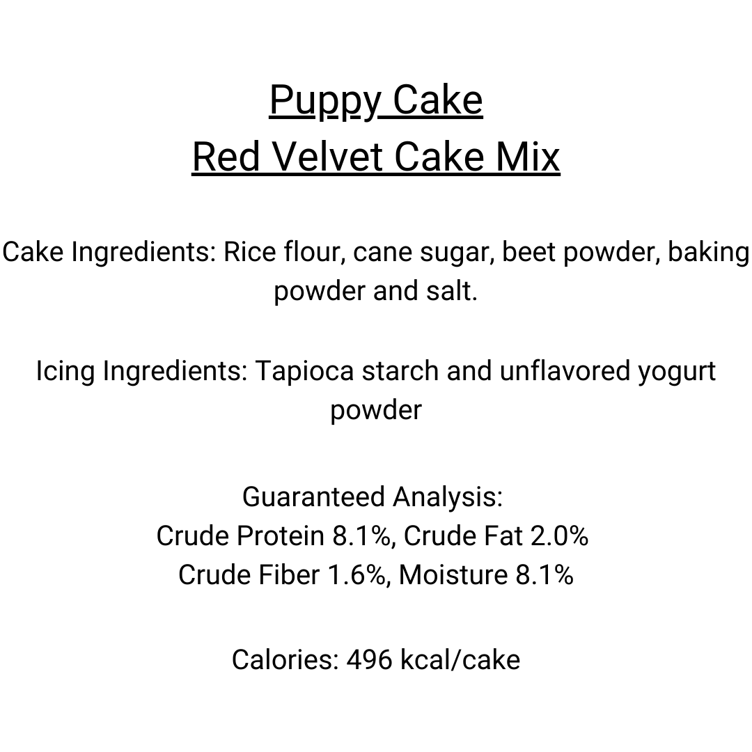 Puppy Cake - Wheat-Free Red Velvet Cake Mix and Frosting
