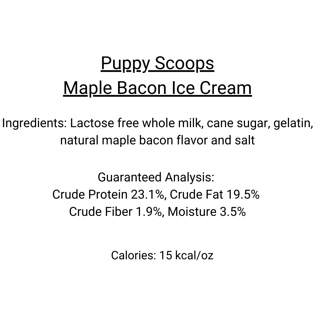 Puppy Scoops - Maple Bacon Ice Cream Mix for Dogs