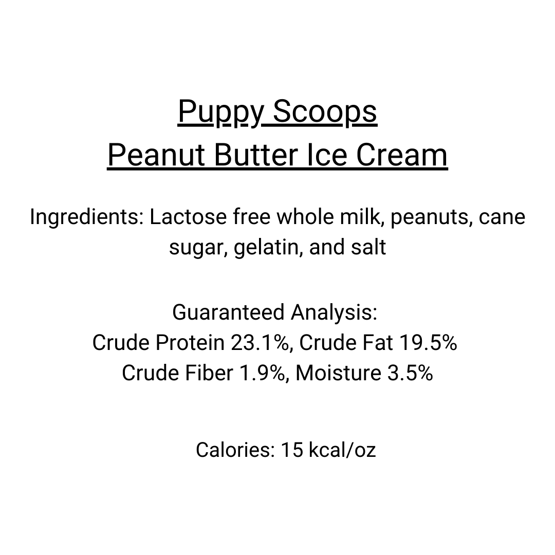 Puppy Scoops - Peanut Butter Ice Cream Mix for Dogs