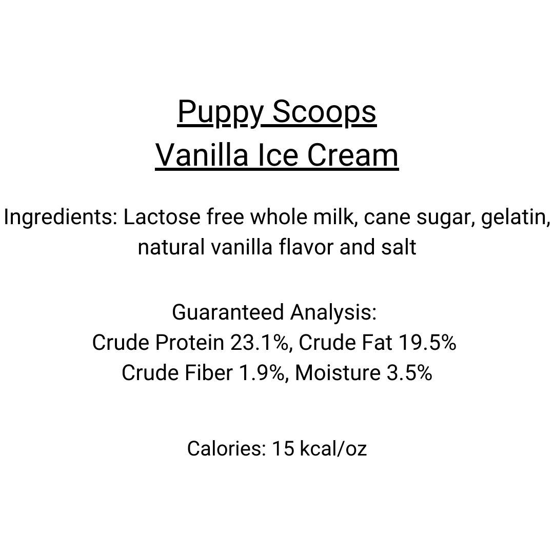 Puppy Scoops - Vanilla Ice Cream Mix for Dogs