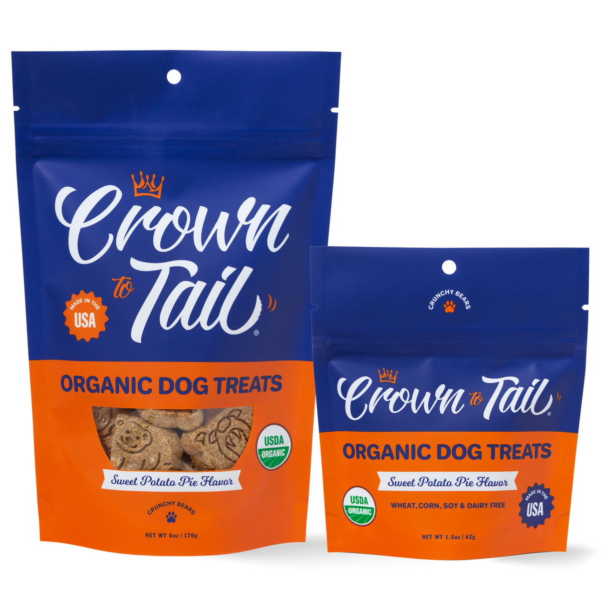 Crown to Tail Organic Sweet Potato Pie Crunchy Dog Treats