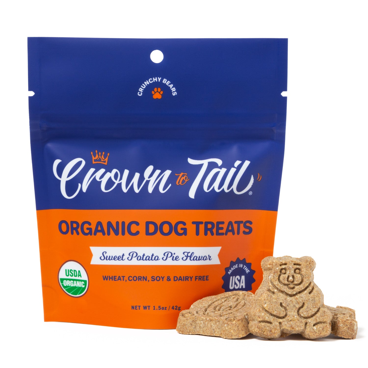 Crown to Tail Organic Sweet Potato Pie Crunchy Dog Treats