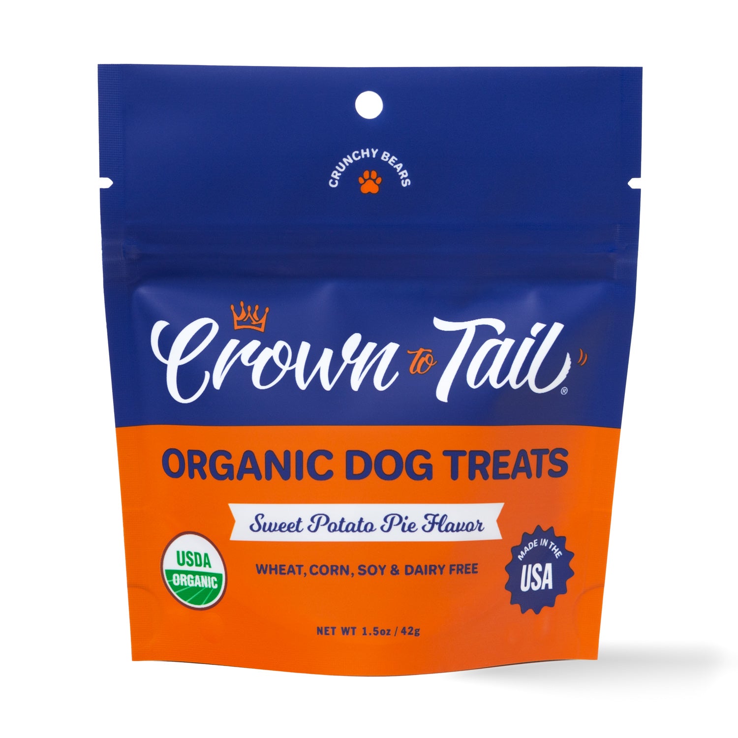 Crown to Tail Organic Sweet Potato Pie Crunchy Dog Treats