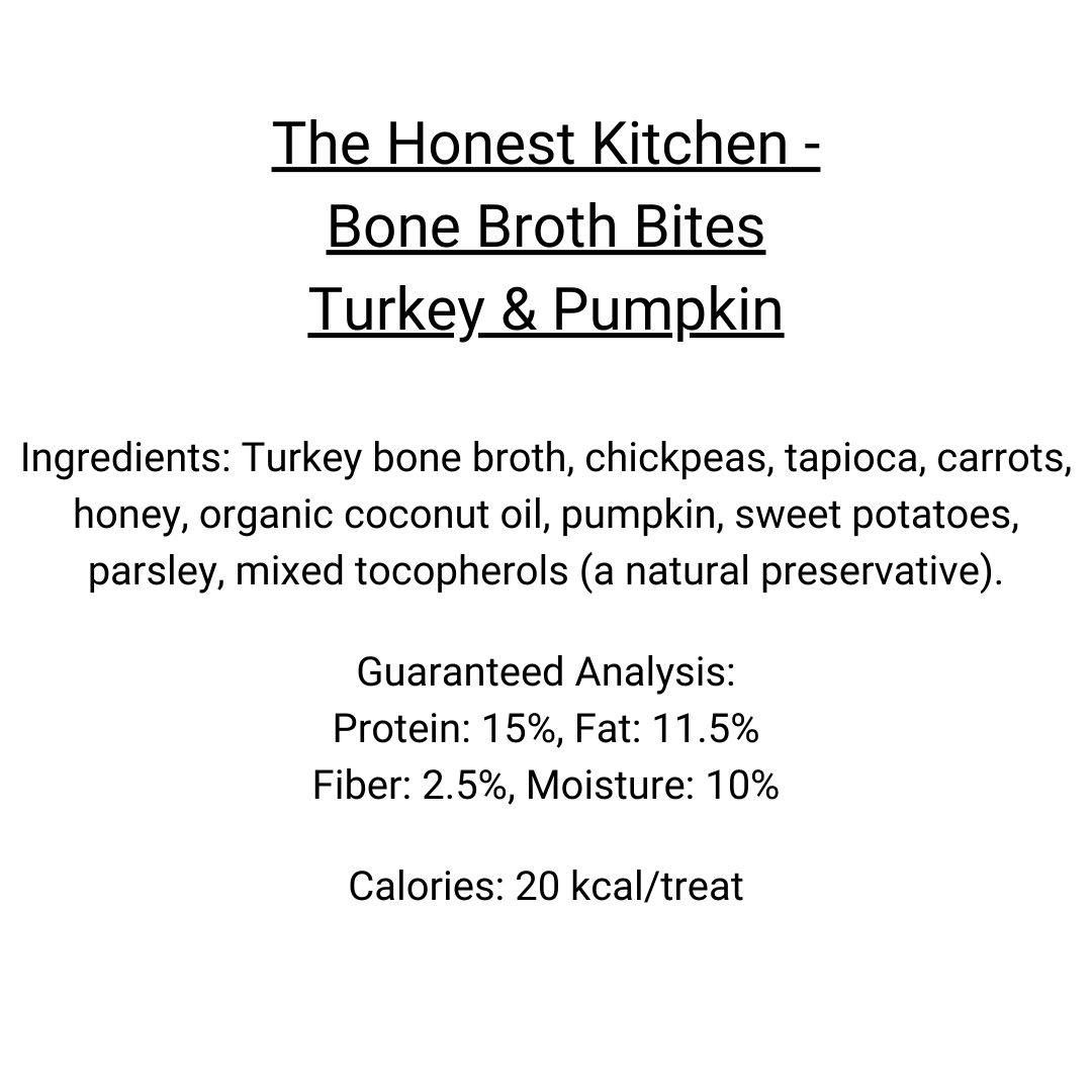 The Honest Kitchen Bone Broth Bites - Turkey & Pumpkin