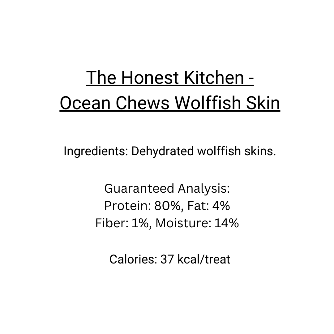 The Honest Kitchen - Ocean Chews Hearty Wolffish Skins 6oz