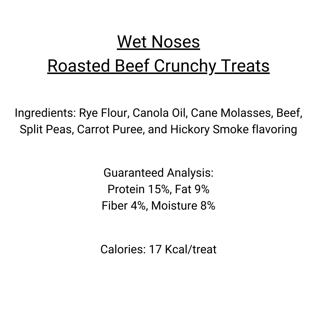 Wet Noses - Roasted Beef Crunchy Treats 14oz
