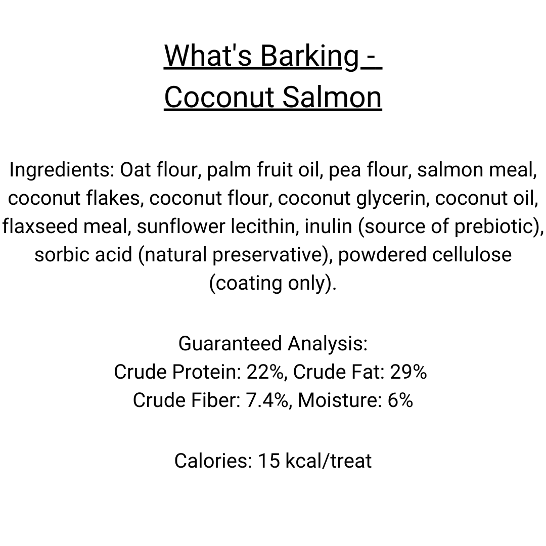 What's Barking - Coconut Salmon Soft Chew Dog Treats
