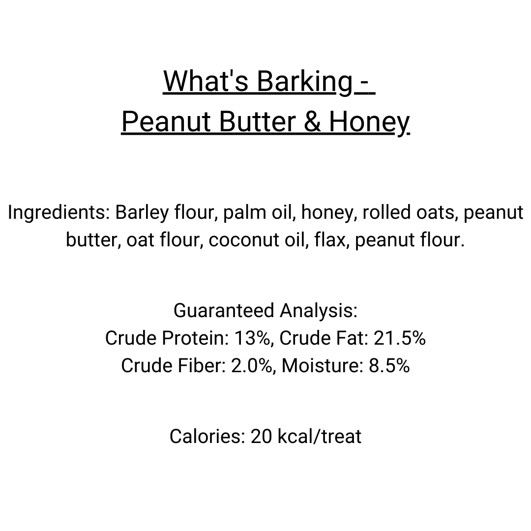 What's Barking - Peanut Butter & Honey Chewy Dog Treats