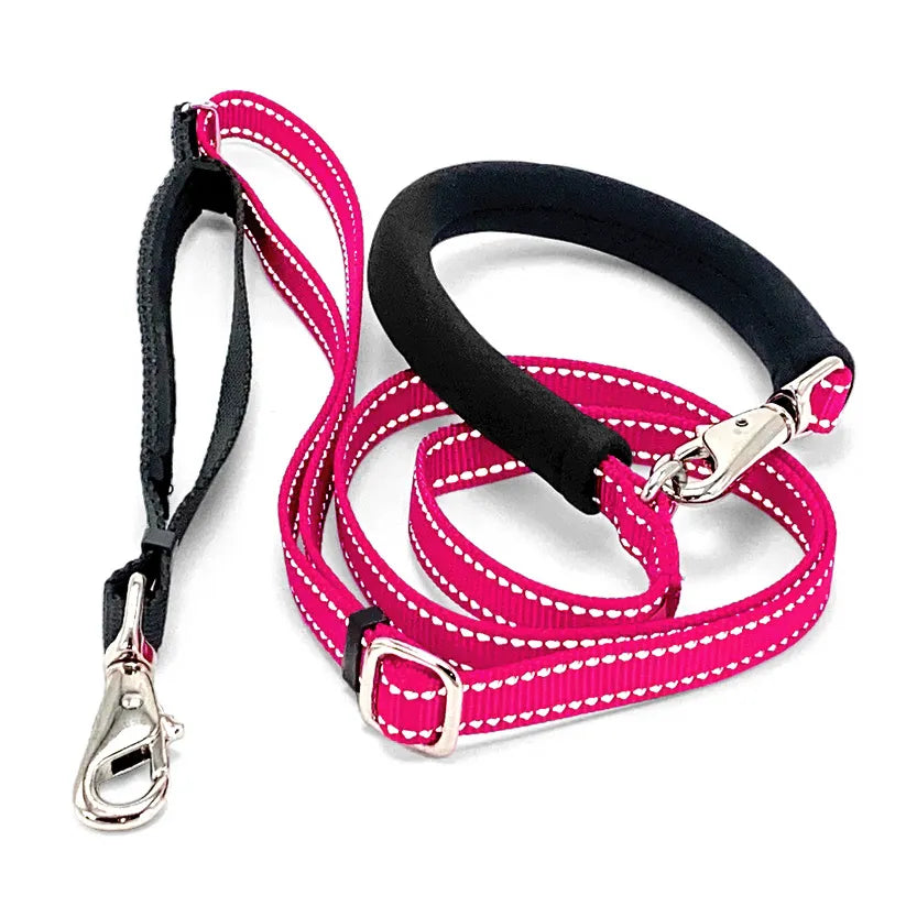 Wonder Walker Reflective Service Leash Bright Pink