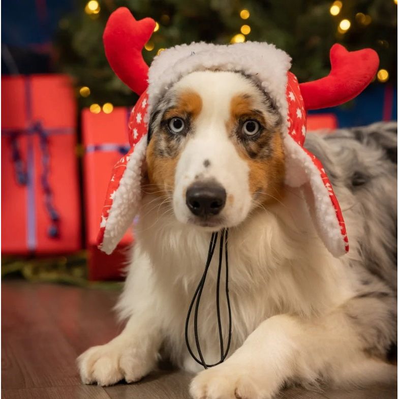 Huxley & Kent - Red Fairisle Antler Hat with Snug Fit