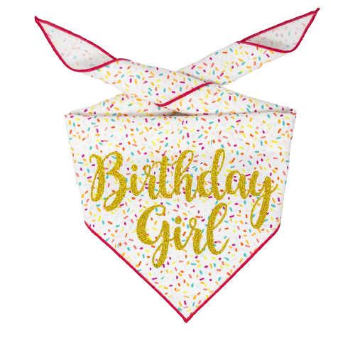 Paisley Paw Designs - Confetti Birthday Bandana (Glitter Letters)