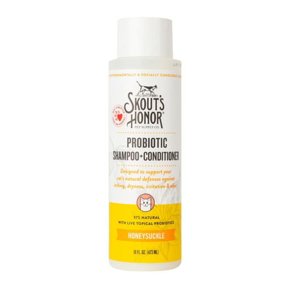 Skout&#39;s Honor - Cat Probiotic Shampoo &amp; Conditioner, Honeysuckle