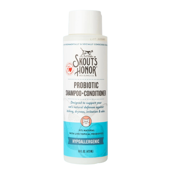 Skout&#39;s Honor - Cat Probiotic Shampoo &amp; Conditioner, Unscented