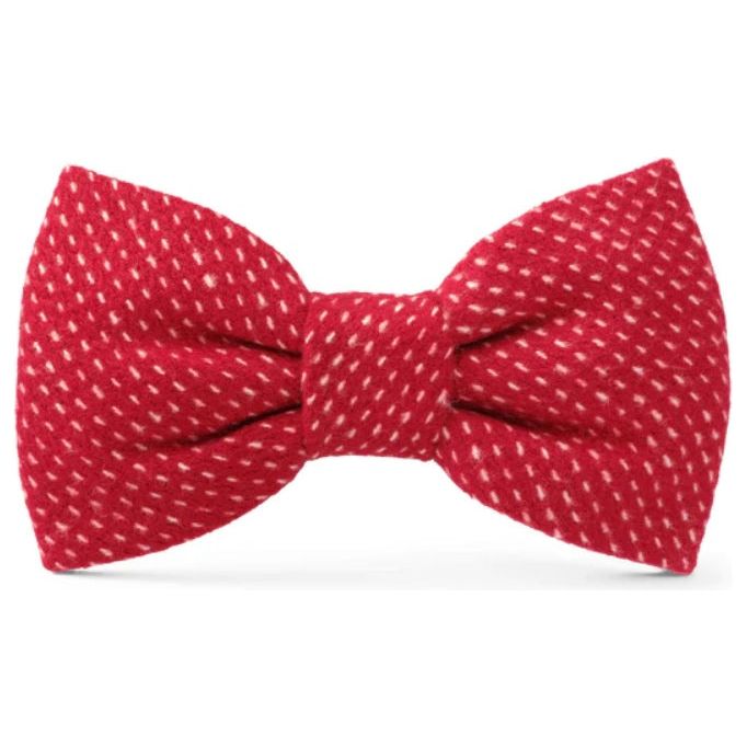 The Foggy Dog - Berry Stitch Flannel Bow Tie